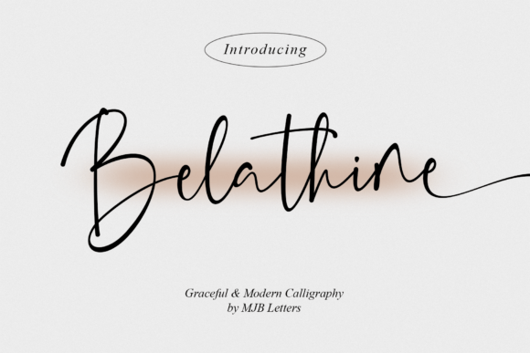 Belathine: A Elegant Script Font