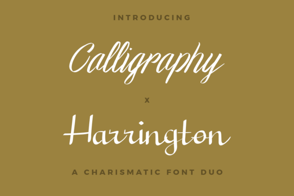 Calligraphy X Harrington Duo: Elegant Script for Editorial Design