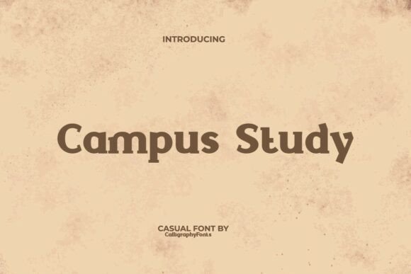 Campus Study: A Casual Font for Creative Projects