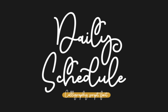Daily Schedule Font for Business