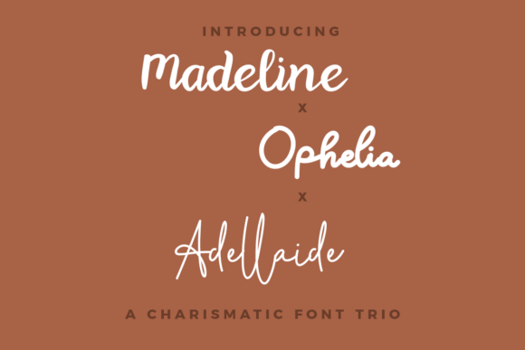 Madeline Ophelia Adellaide Trio: Elegant Script Fonts for Business