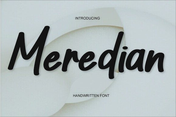 Meredian Font: Modern Script for Web Design