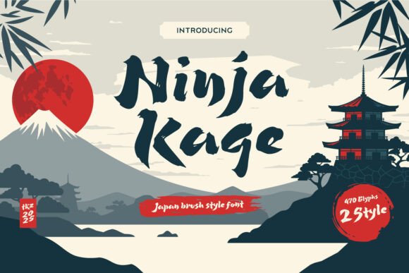 Ninja Kage - A Dynamic Brush Font