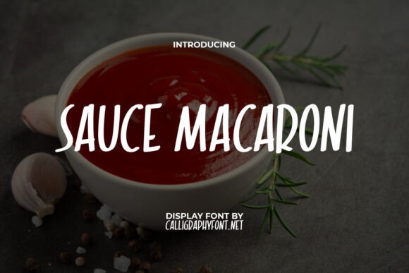 Sauce Macaroni Font for Web Design